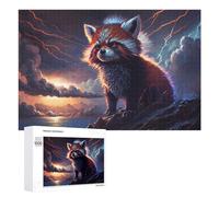 Rompecabezas 1000 PCS para Adolescentes Red Panda Lightning Storm -3 Rompecabezas para Adultos Juguetes De Bricolaje Análisis Y Lógica Trato como Regalos para Toda La Familia 1000 PCS
