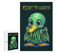 Rompecabezas 1000 PCS para Adolescentes Release The Quacken Cute Rompecabezas para Adultos Juego Práctico Decoración del Hogar Cumpleaños Y Navidad 1000 PCS