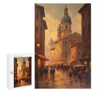 Rompecabezas 1000 PCS para Adolescentes Rome Cityscape in Oil Rompecabezas para Adultos Juego Práctico Decoración del Hogar Cumpleaños Y Navidad 1000 PCS
