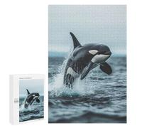 Rompecabezas 1000 PCS para Adolescentes Royal Orca Whale Killer Rompecabezas para Adultos Juguetes DIY para La Diversión Familiar Ayuda A Ejercitar El Cerebro 1000 PCS