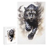 Rompecabezas 1000 PCS para Adolescentes Running Black Cheetah Rompecabezas para Adultos Juegos De Relajación Vacaciones En Casa Matar El Tiempo 1000 PCS