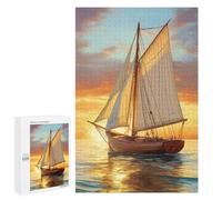 Rompecabezas 1000 PCS para Adolescentes Sailing Into Sunset Rompecabezas para Adultos Juego Práctico Pero Divertido Y Humorístico Regalo De Cumpleaños, Regalos, 1000 PCS
