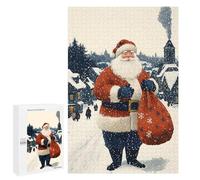 Rompecabezas 1000 PCS para Adolescentes Santa Claus in Snowy Village Christmas Rompecabezas para Adultos Juego Práctico Regalo De Cumpleaños Regalo De Cumpleaños, Regalos, 1000 PCS