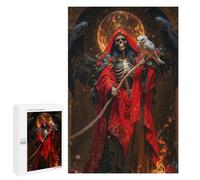 Rompecabezas 1000 PCS para Adolescentes Santa Muerte with Owl Rompecabezas para Adultos Juegos Familiares Carrera De Velocidad De Manos para Cumpleaños, Navidad 1000 PCS