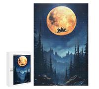 Rompecabezas 1000 PCS para Adolescentes Santas Night Flight Christmas Rompecabezas para Adultos Juegos De Relajación Vacaciones En Casa Matar El Tiempo 1000 PCS