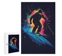 Rompecabezas 1000 PCS para Adolescentes Skier in Motion Rompecabezas para Adultos Juguete Decoración De Pared Difícil Difícil Desafiante De Completar 1000 PCS