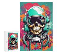 Rompecabezas 1000 PCS para Adolescentes Skull Astronaut in Space Suit -1 Rompecabezas Juegos Relajantes Mejora La Memoria Oferta como Regalos para Toda La Familia 1000 PCS