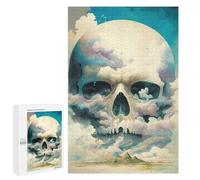 Rompecabezas 1000 PCS para Adolescentes Skull in The Sky Rompecabezas para Adultos Juego Práctico Pero Divertido Y Humorístico para Cumpleaños, Navidad 1000 PCS