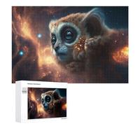 Rompecabezas 1000 PCS para Adolescentes Space Lemur Cosmic Cute Rompecabezas para Adolescentes Juegos Divertidos Ensamblaje De Patrones Ayuda Al Cerebro A Ejercitarse 1000 PCS