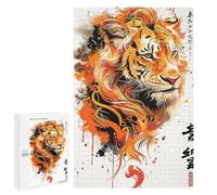 Rompecabezas 1000 PCS para Adolescentes Splatter Tiger Rompecabezas para Adultos Juguete Decoración De Pared Difícil Difícil Desafiante De Completar 1000 PCS