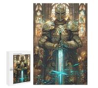 Rompecabezas 1000 PCS para Adolescentes Stained Glass Holy Sword Rompecabezas para Adultos Juegos Familiares Carrera De Velocidad De Manos para Cumpleaños, Navidad 1000 PCS