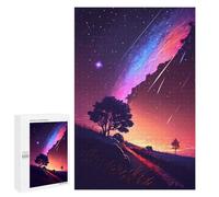 Rompecabezas 1000 PCS para Adolescentes Starry Night with Meteor Shower Rompecabezas para Adultos Juego Práctico Pero Divertido Y Humorístico para Cumpleaños, Navidad 1000 PCS