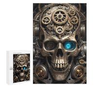 Rompecabezas 1000 PCS para Adolescentes Steampunk Gear Head Skull Rompecabezas para Adultos Juguete Decoración De Pared Difícil Difícil Desafiante De Completar 1000 PCS
