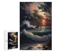 Rompecabezas 1000 PCS para Adolescentes Stormly Ocean V3 Rompecabezas para Adultos Juego Práctico Arte De Pared Desafiante De Completar 1000 PCS