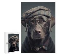 Rompecabezas 1000 PCS para Adolescentes Stylish Dog Portrait -3 Rompecabezas para Adultos Juegos De Relajación Vacaciones En Casa Matar El Tiempo 1000 PCS