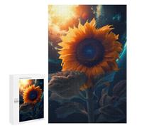 Rompecabezas 1000 PCS para Adolescentes Sunflower Earth Sun Moon Rompecabezas para Adultos Juego Familiar Una Obra De Arte como Regalo para Toda La Familia 1000 PCS