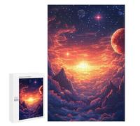 Rompecabezas 1000 PCS para Adolescentes Sunset in A Starry Sky Rompecabezas Juego De Ingenio Aliviador De Estrés Desafiante para Completar 1000 PCS