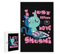 Rompecabezas 1000 PCS para Adolescentes Sushi Cat Rompecabezas para Adultos Juguetes De Bricolaje Pero Un Desafío Educativo Divertido Y Humorístico 1000 PCS