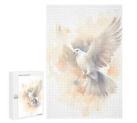 Rompecabezas 1000 PCS para Adolescentes The Holy Spirit - Minimalist Watercolor Painting Rompecabezas para Adultos Juegos De Relajación Vacaciones En Casa Matar El Tiempo 1000 PCS