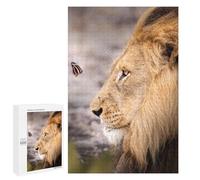 Rompecabezas 1000 PCS para Adolescentes The Lion and Butterfly Rompecabezas para Adultos Juego Práctico Decoración del Hogar Cumpleaños Y Navidad 1000 PCS