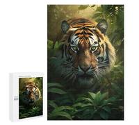 Rompecabezas 1000 PCS para Adolescentes The Tiger in Rain Forest Rompecabezas para Adultos Juego Práctico Pero Divertido Y Humorístico Regalo De Cumpleaños, Regalos, 1000 PCS