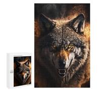 Rompecabezas 1000 PCS para Adolescentes The Wolf Portrait Rompecabezas para Adultos Juego Familiar Decoración del Hogar para Cumpleaños, Navidad 1000 PCS