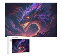 Rompecabezas 1000 PCS para Adolescentes Thunder Dragon Fantasy Artwork -1 Rompecabezas para Adultos Juguetes De Bricolaje Pero Un Desafío Educativo Divertido Y Humorístico 1000 PCS