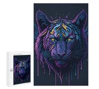 Rompecabezas 1000 PCS para Adolescentes Tiger Head Rompecabezas Juego De Ingenio Aliviador De Estrés Desafiante para Completar 1000 PCS