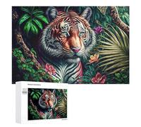 Rompecabezas 1000 PCS para Adolescentes Tiger Rompecabezas para Adolescentes Juguetes DIY Decoración De Pared Ayuda A Ejercitar El Cerebro 1000 PCS