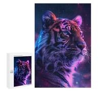 Rompecabezas 1000 PCS para Adolescentes Tiger Space Animal Rompecabezas Juego De Ingenio Aliviador De Estrés Desafiante para Completar 1000 PCS