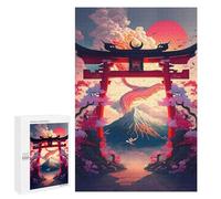 Rompecabezas 1000 PCS para Adolescentes Torii Gate Japan Icon Rompecabezas para Adultos Juegos De Relajación Vacaciones En Casa Matar El Tiempo 1000 PCS