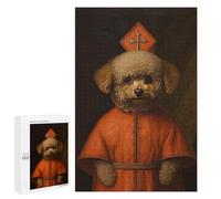 Rompecabezas 1000 PCS para Adolescentes Toy Poodle The Pope Rompecabezas para Adultos Juguetes Antiestrés Decoración Perfecta Regalos para Reducir El Estrés 1000 PCS