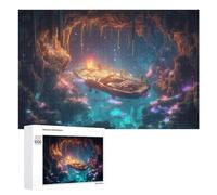 Rompecabezas 1000 PCS para Adolescentes Underwater Oasis with Floating Boat Rompecabezas para Adultos Juegos Relajantes Difícil Difícil Desafío Educativo 1000 PCS