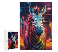 Rompecabezas 1000 PCS para Adolescentes Urban Zebra Graffiti Art Rompecabezas para Adultos Juego Práctico Pero Divertido Y Humorístico para Cumpleaños, Navidad 1000 PCS