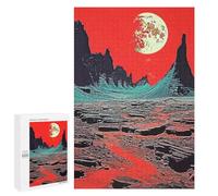 Rompecabezas 1000 PCS para Adolescentes Vintage Collage Red Nature Rompecabezas Juego De Ingenio Aliviador De Estrés Desafiante para Completar 1000 PCS