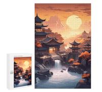 Rompecabezas 1000 PCS para Adolescentes Vintage Japan Landscapes Rompecabezas para Adultos Juegos Relajantes Decoración del Hogar Cumpleaños Y Navidad 1000 PCS