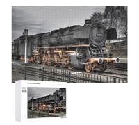 Rompecabezas 1000 PCS para Adolescentes Vintage Steam Locomotive Train Rompecabezas para Adultos Juegos Relajantes Difícil Difícil Desafío Educativo 1000 PCS