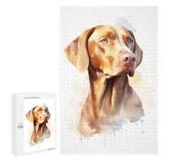 Rompecabezas 1000 PCS para Adolescentes Vizsla Watercolor Dog Rompecabezas para Adultos Juego Práctico Pero Divertido Y Humorístico Regalo De Cumpleaños, Regalos, 1000 PCS