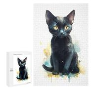 Rompecabezas 1000 PCS para Adolescentes Watercolor Bombay Cat Baby Rompecabezas para Adultos Juego Práctico Pero Divertido Y Humorístico para Cumpleaños, Navidad 1000 PCS