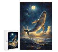 Rompecabezas 1000 PCS para Adolescentes Whale in The Night Sky Rompecabezas para Adultos Juego Práctico Regalo De Cumpleaños Regalo De Cumpleaños, Regalos, 1000 PCS