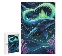 Rompecabezas 1000 PCS para Adolescentes Whale with Castle Fantasy Art Rompecabezas para Adultos Juego Práctico Arte De Pared Desafiante De Completar 1000 PCS