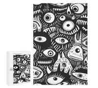 Rompecabezas 1000 PCS para Adolescentes Whimsical Doodle Monster Rompecabezas para Adultos Juegos De Relajación Vacaciones En Casa Matar El Tiempo 1000 PCS