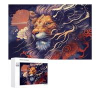 Rompecabezas 1000 PCS para Adolescentes Whimsical Lion Illustration Rompecabezas Juegos Relajantes Mejora La Memoria Oferta como Regalos para Toda La Familia 1000 PCS