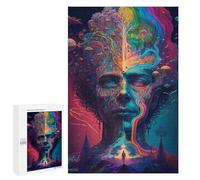 Rompecabezas 1000 PCS para Adolescentes Whimsical Mindscapes Digital Art Exploration Rompecabezas para Adultos Juegos Divertidos Una Obra De Arte Ayuda A Ejercitar El Cerebro 1000 PCS