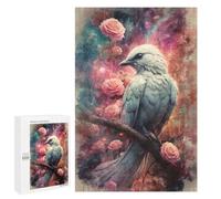 Rompecabezas 1000 PCS para Adolescentes White Bird and Roses Rompecabezas para Adultos Juego Práctico Pero Divertido Y Humorístico Regalo De Cumpleaños, Regalos, 1000 PCS