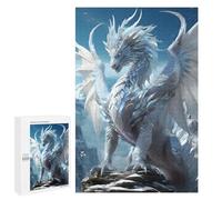 Rompecabezas 1000 PCS para Adolescentes White Heaven Elder Dragon Rompecabezas Juego De Ingenio Aliviador De Estrés Desafiante para Completar 1000 PCS