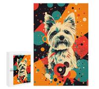 Rompecabezas 1000 PCS para Adolescentes White West Highland Terrier Pop Art Print Playful Dog Decor Rompecabezas para Adultos Juegos De Relajación Vacaciones En Casa Matar El Tiempo Es Ideal como Reg
