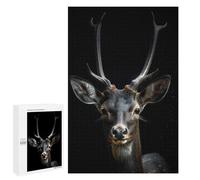 Rompecabezas 1000 PCS para Adolescentes Wild Deer Portrait Rompecabezas para Adultos Juego Práctico Pero Divertido Y Humorístico para Cumpleaños, Navidad 1000 PCS