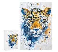 Rompecabezas 1000 PCS para Adolescentes Wildly Spotted Leopard Watercolor Rompecabezas para Adultos Juego Práctico Pero Divertido Y Humorístico Regalo De Cumpleaños, Regalos, 1000 PCS