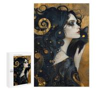 Rompecabezas 1000 PCS para Adolescentes Witch and Whimsical Cat Rompecabezas para Adultos Juego Familiar Decoración del Hogar para Cumpleaños, Navidad 1000 PCS